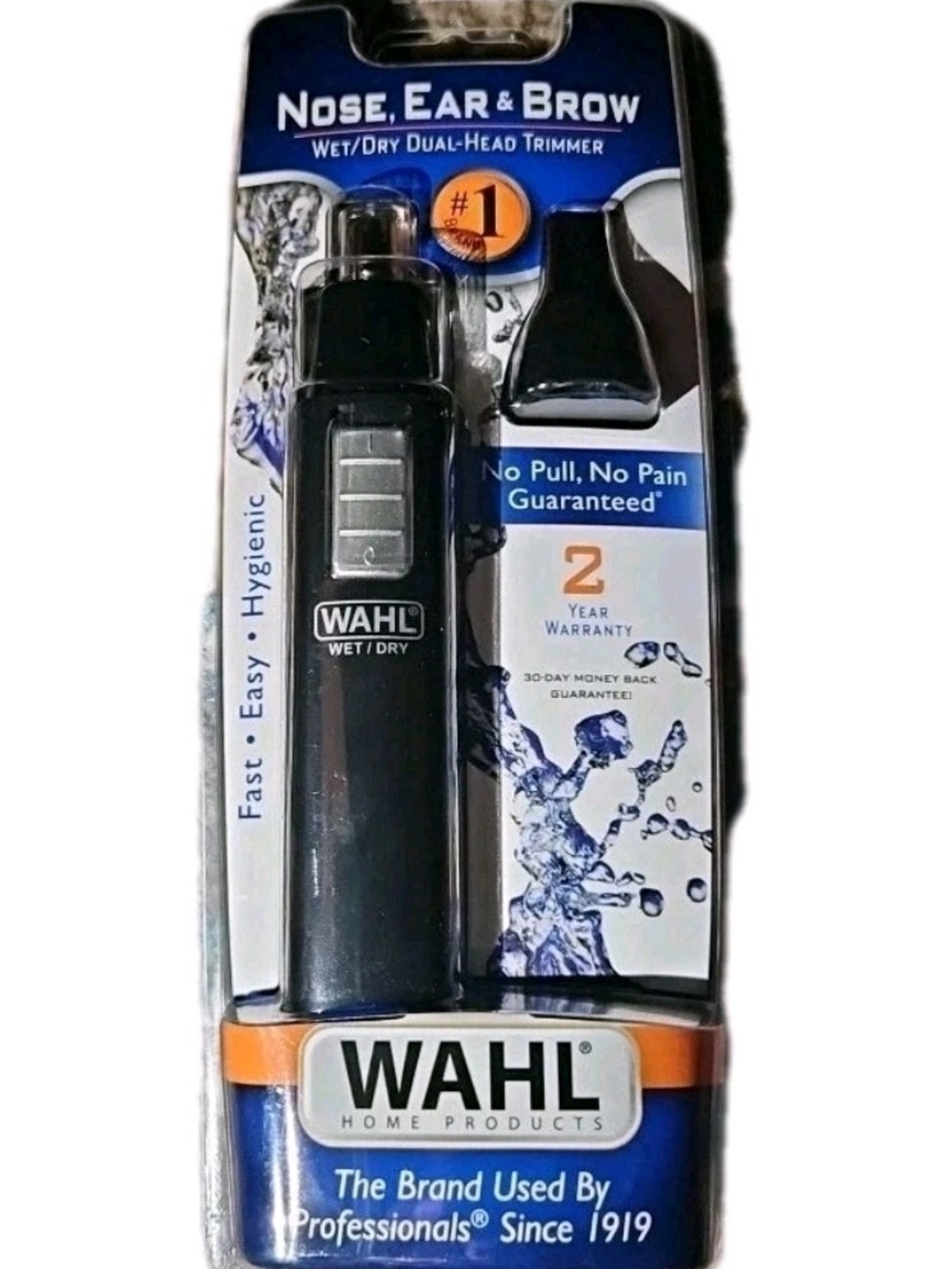 WAHL Nose Ear Brow Hair WET/DRY Battery Dual-Head Trimmer